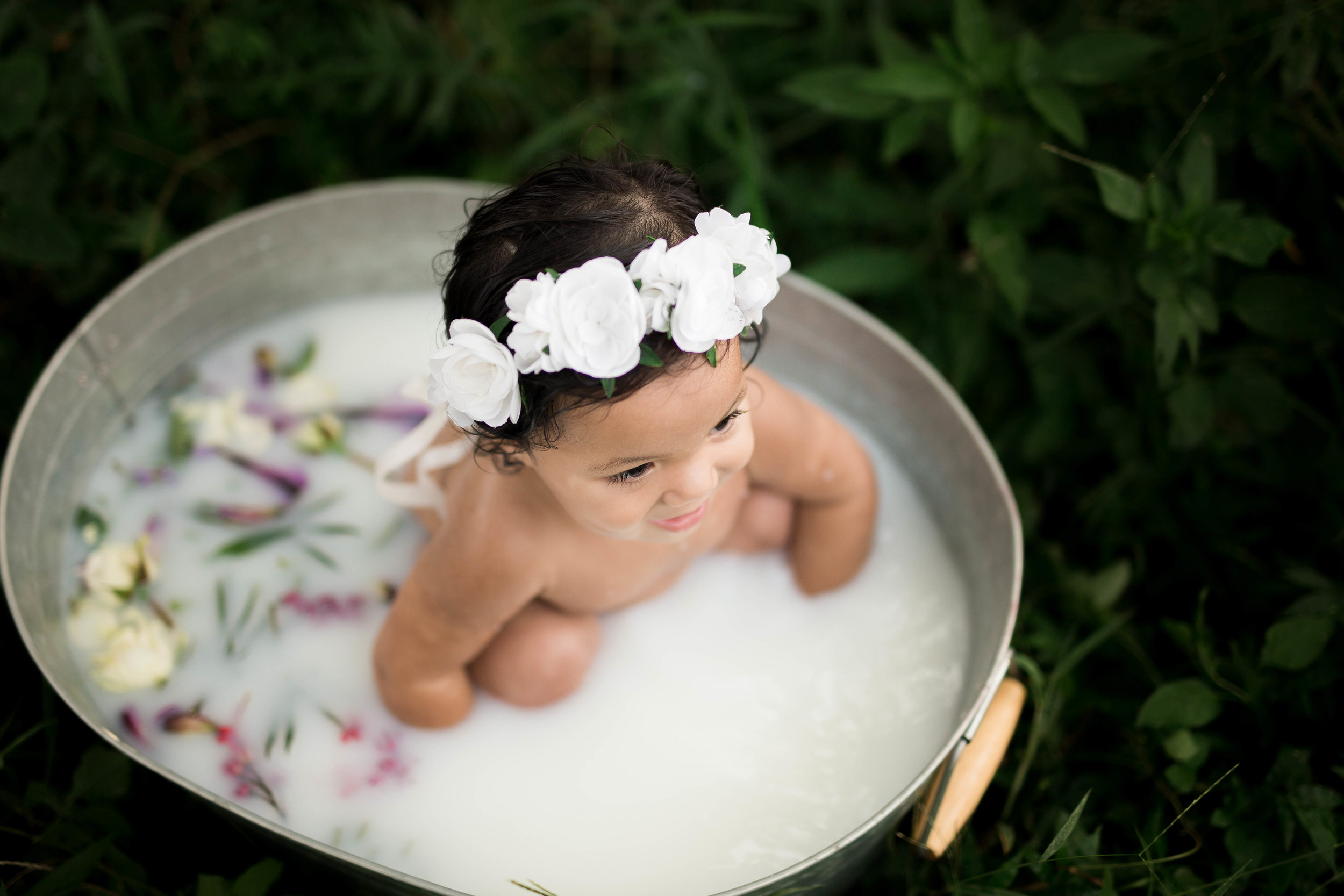 milk bath photo shoot