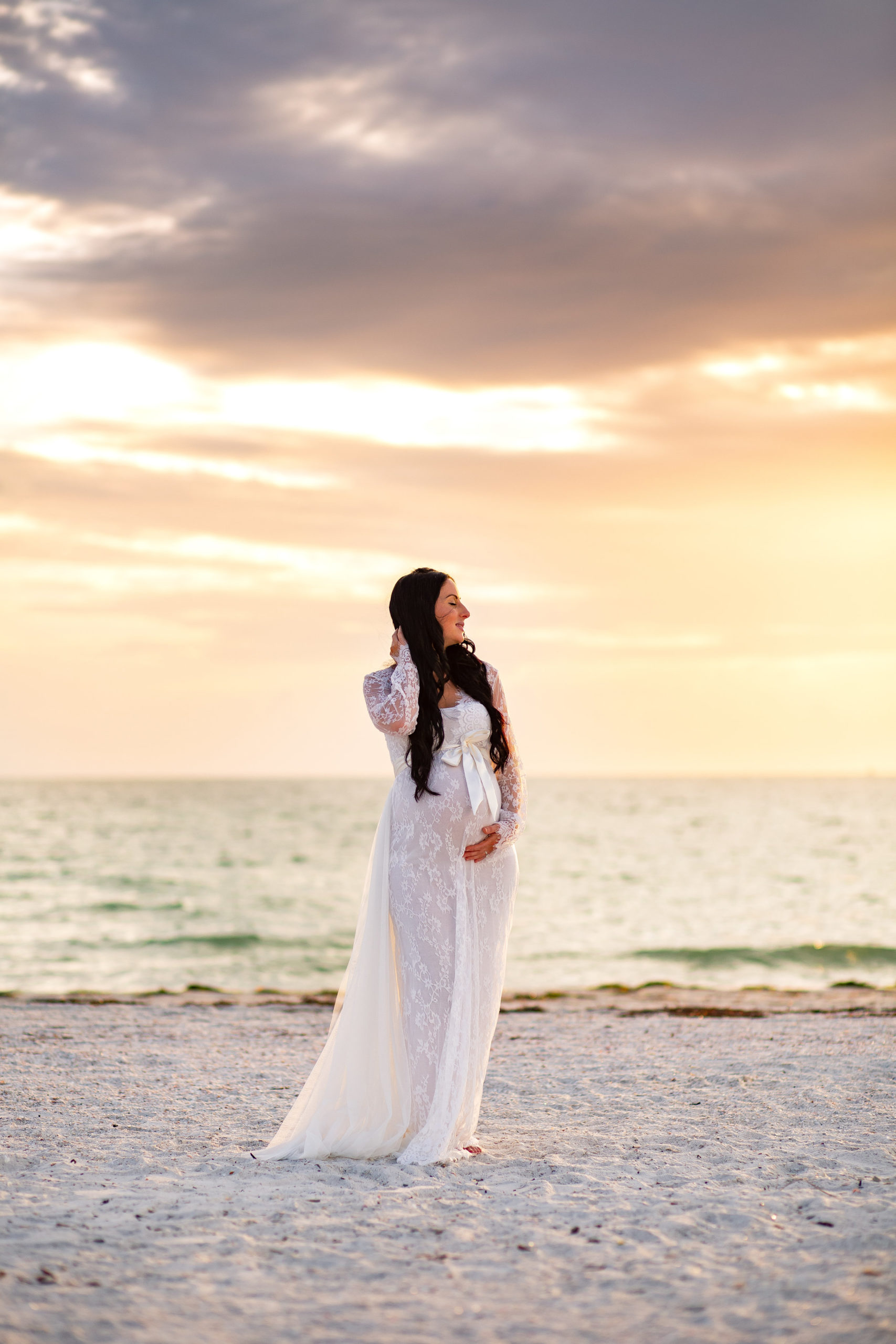 sunset maternity pictures, tampa fl 