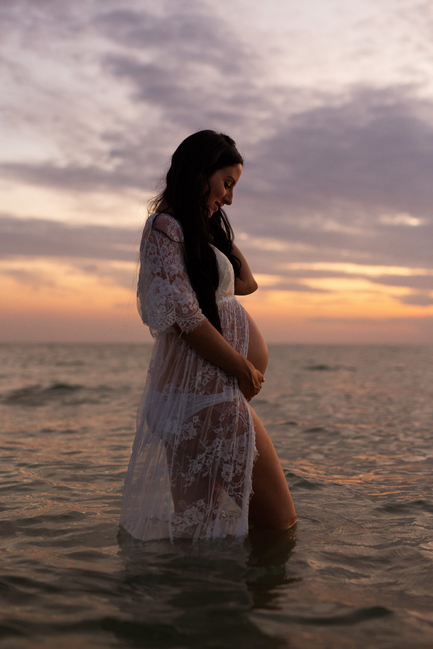 maternity portraits in the water, st Pete fl 