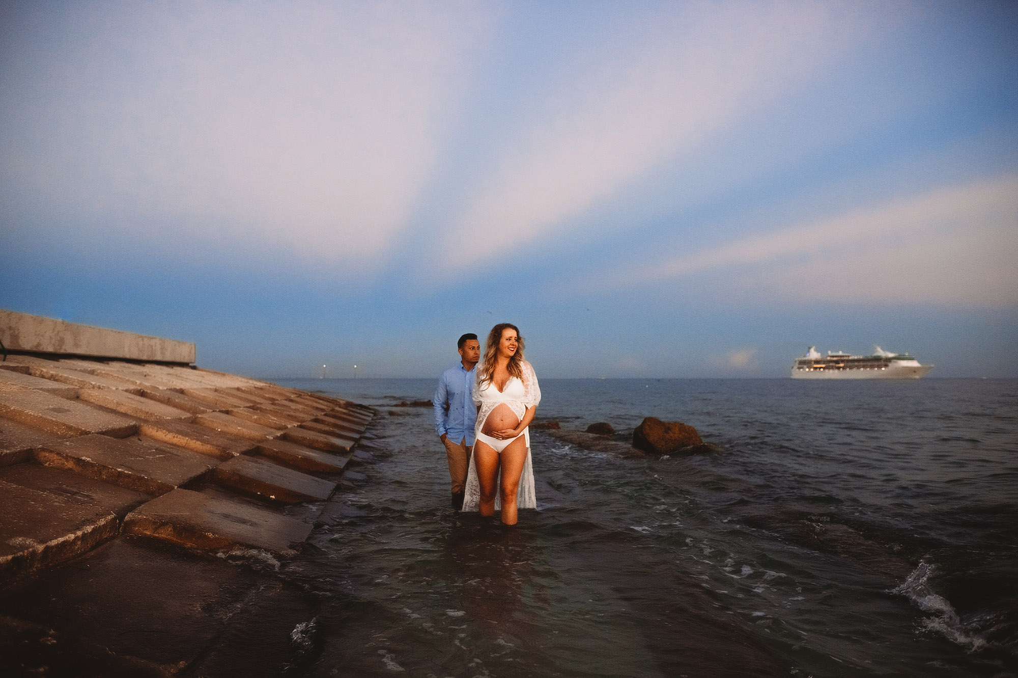 fort desoto beach photo session, beach maternity portraits