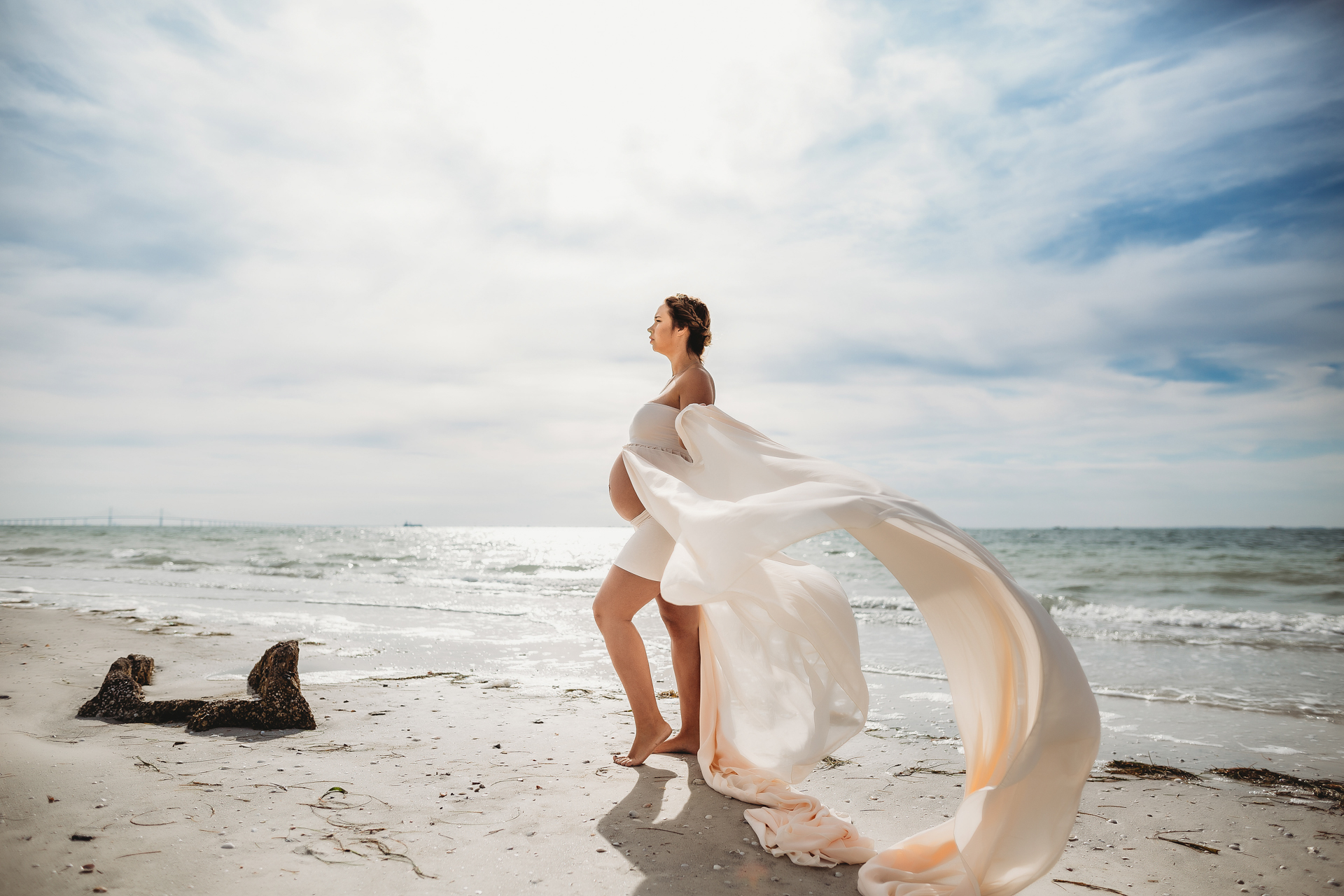 epic maternity photography, beach pregnancy photographer of tampa bay 