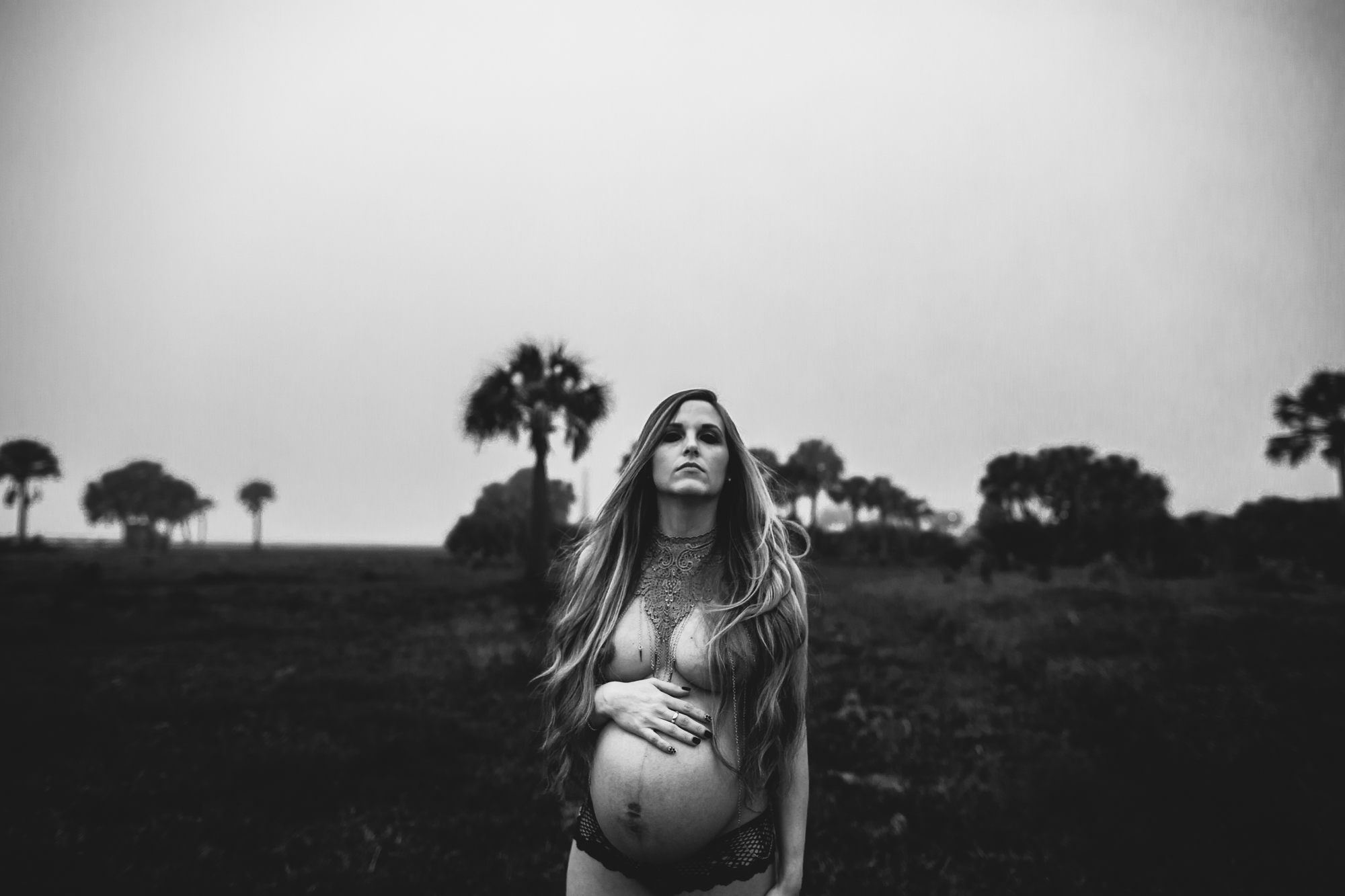 moody boudoir pregnancy photos, st pete maternity photographer 