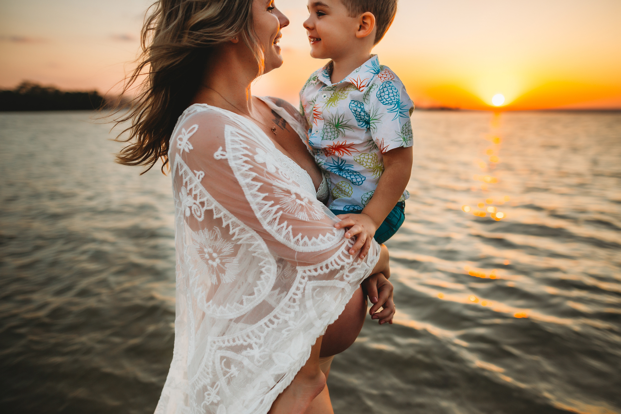 mother and son maternity portraits, pregnancy photos with kids st pete 