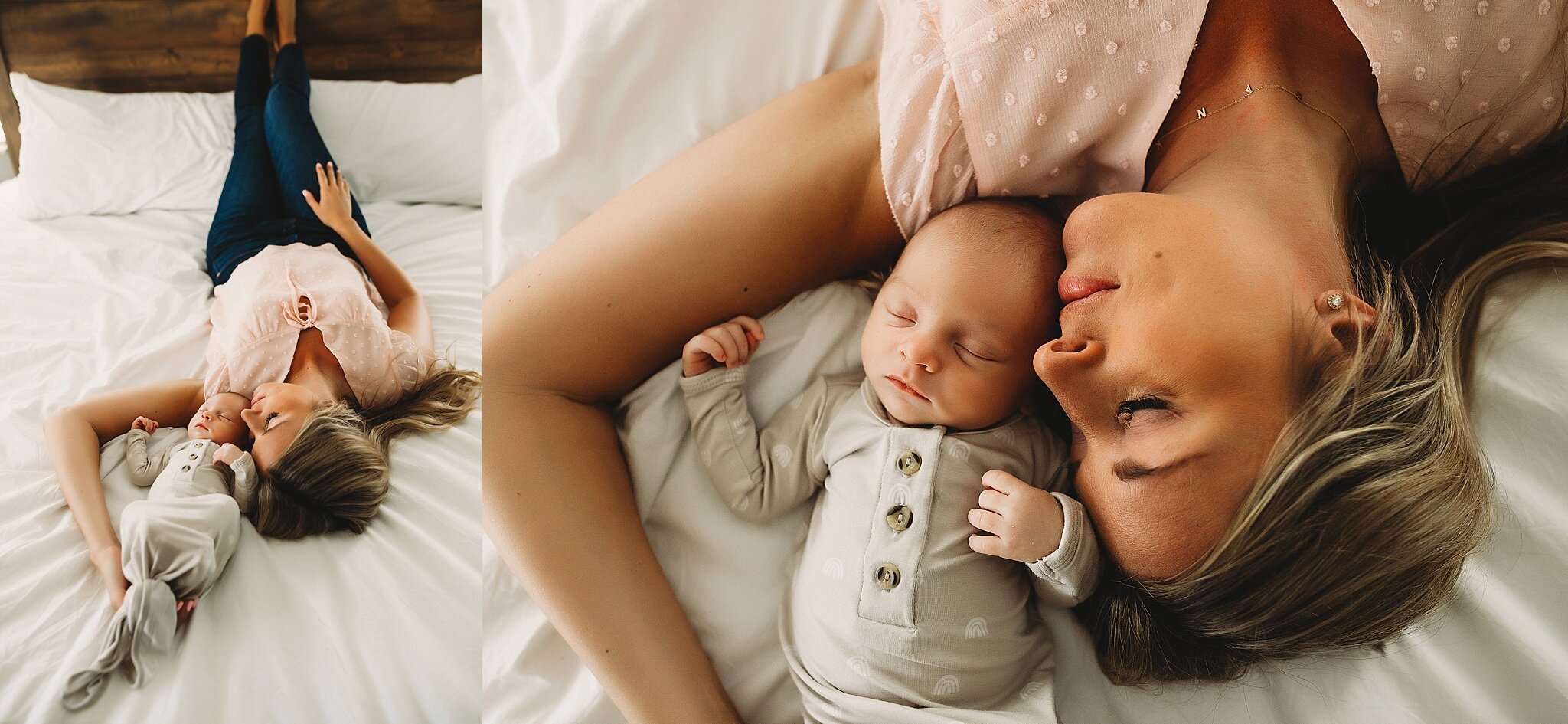 mother and son newborn portraits, pinellas county baby photographer