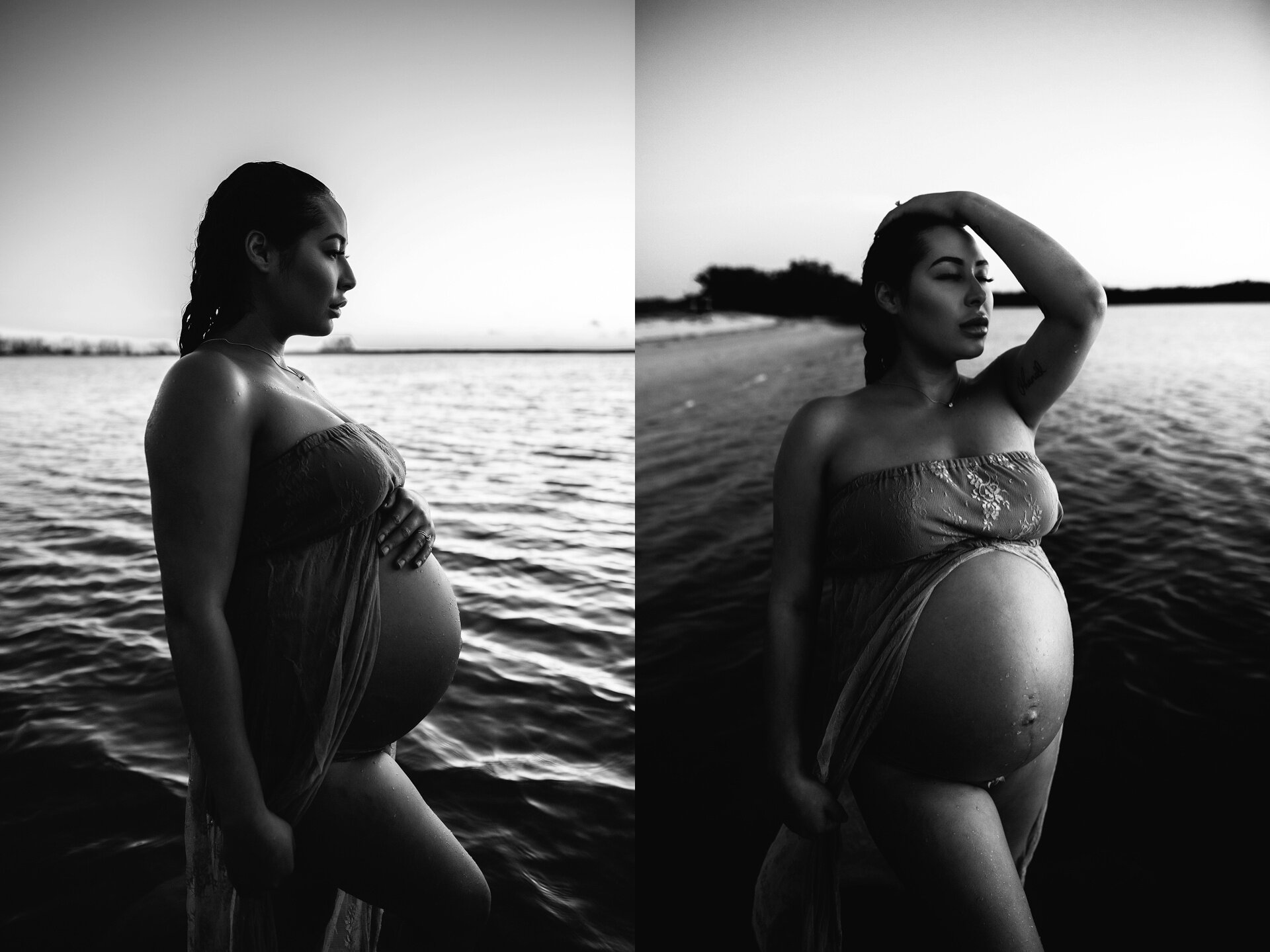 sexy black and white maternity photos, st pete fl 