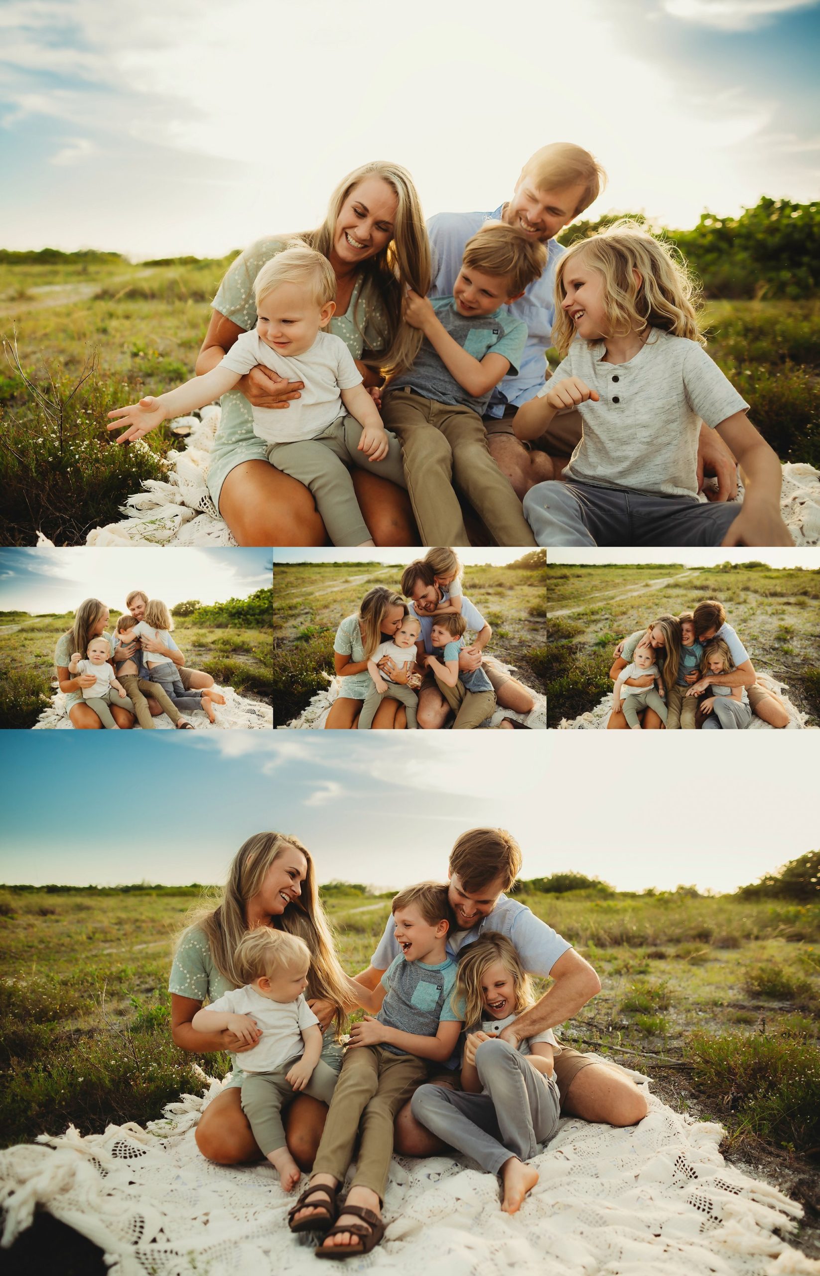 family sunset portraits, tampa florida photography