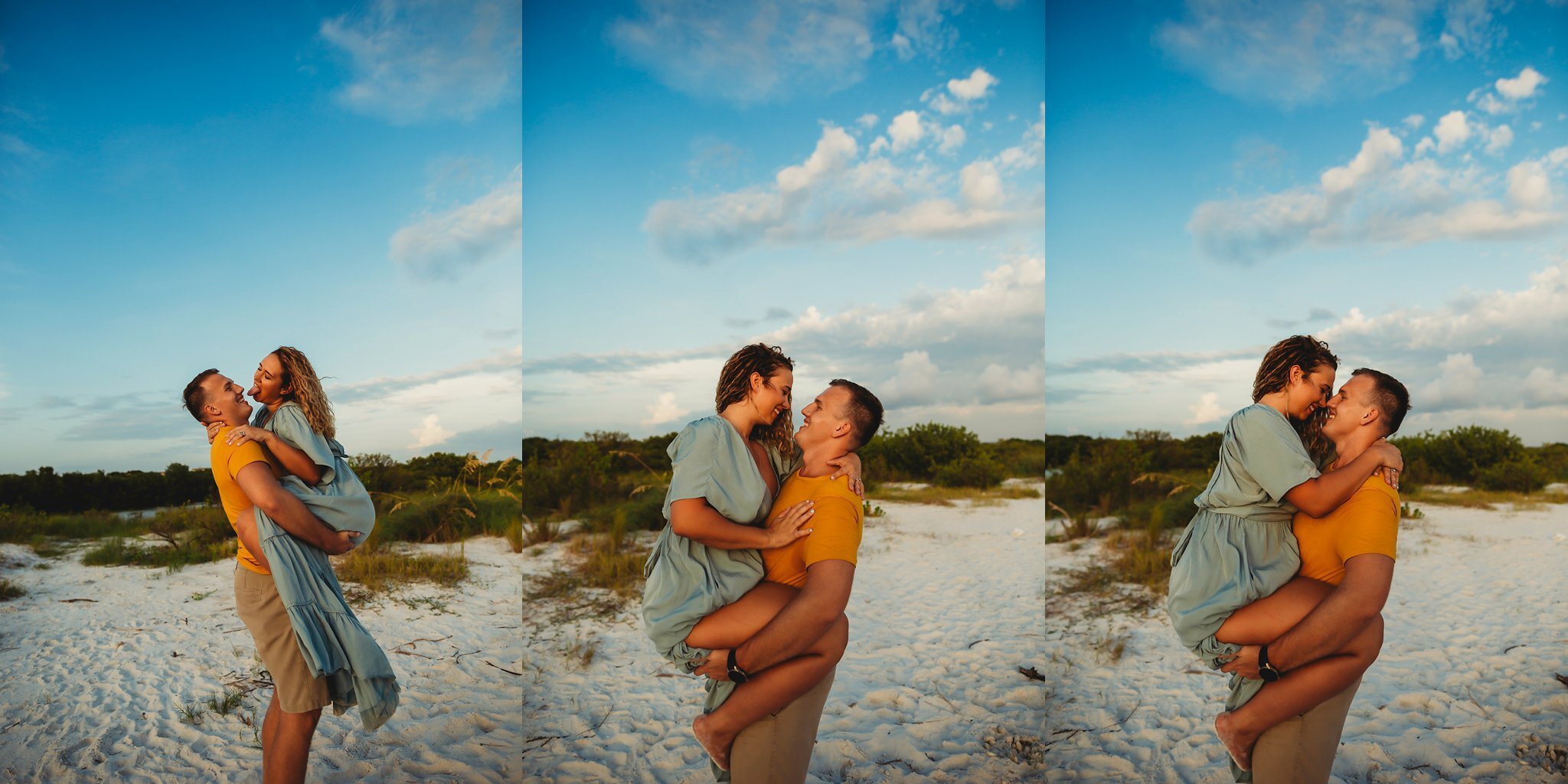 couples beach photographer, honeymoon island florida