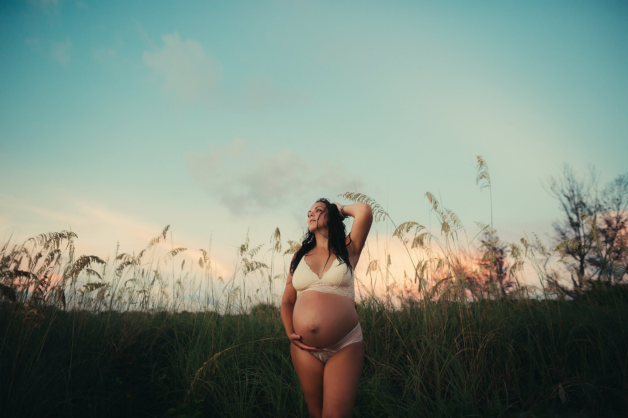 sunset maternity photo session, dunedin fl photographer