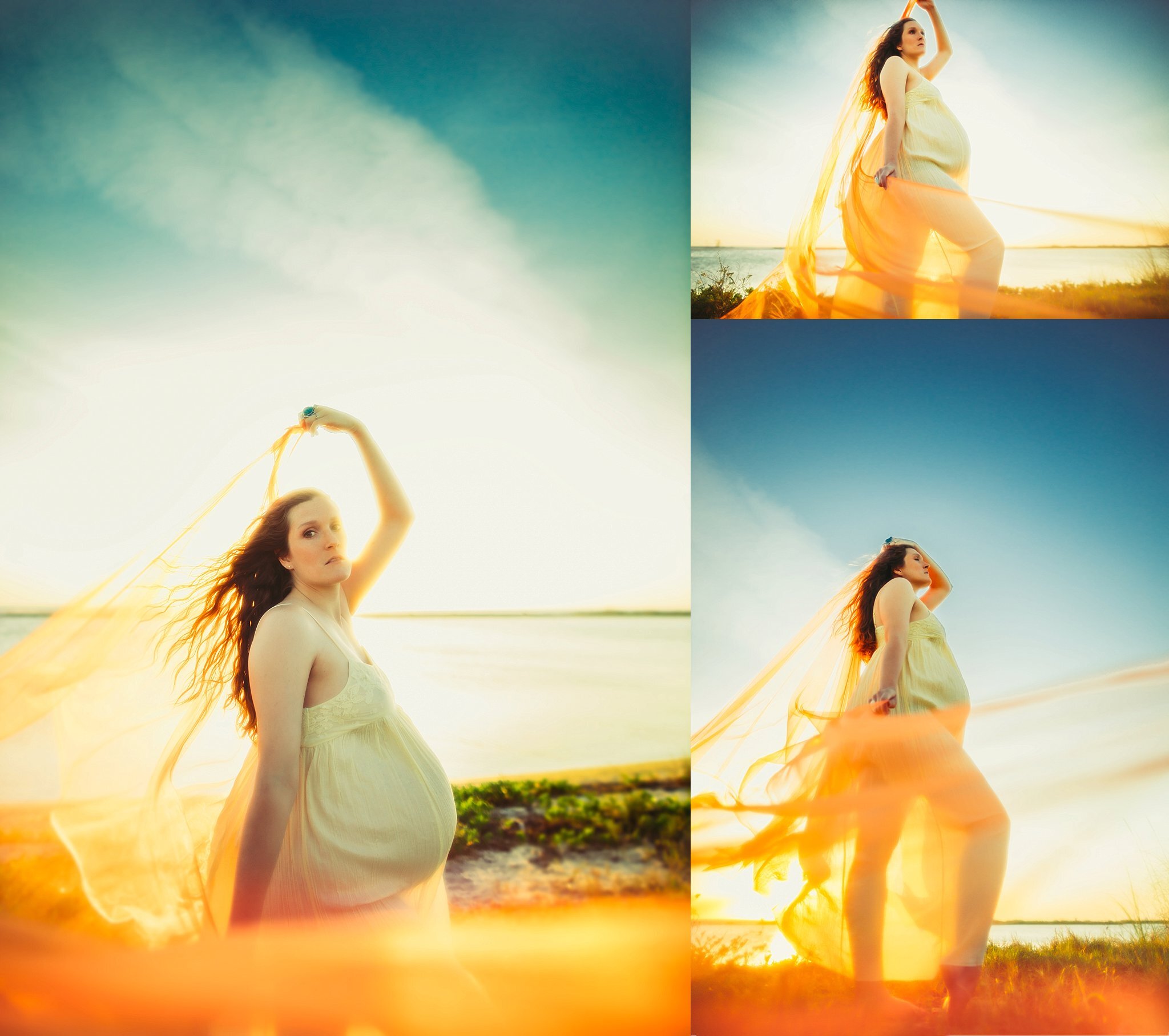 dreamy maternity photo shoot outside, clearwater beach photographer 