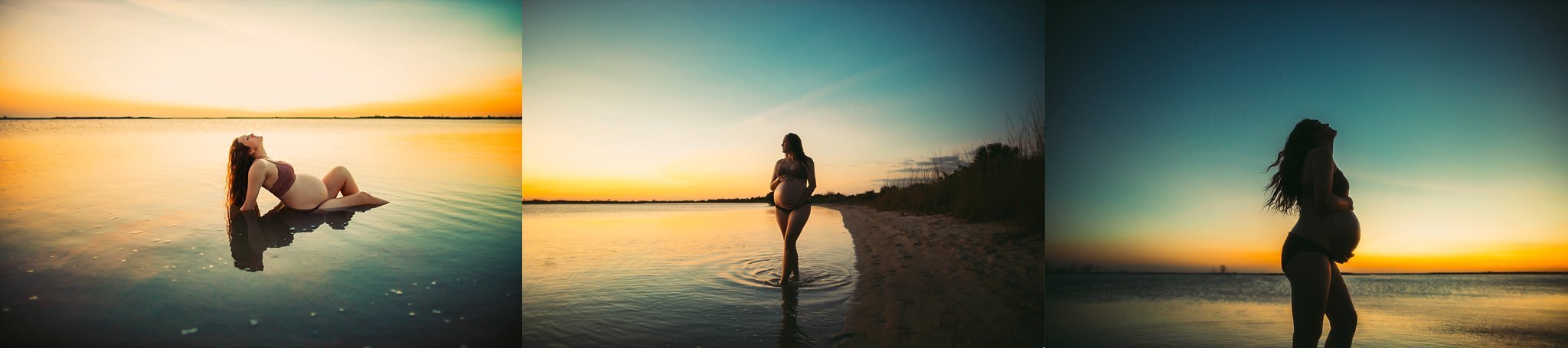 pregnancy session in the water, st pete portraits