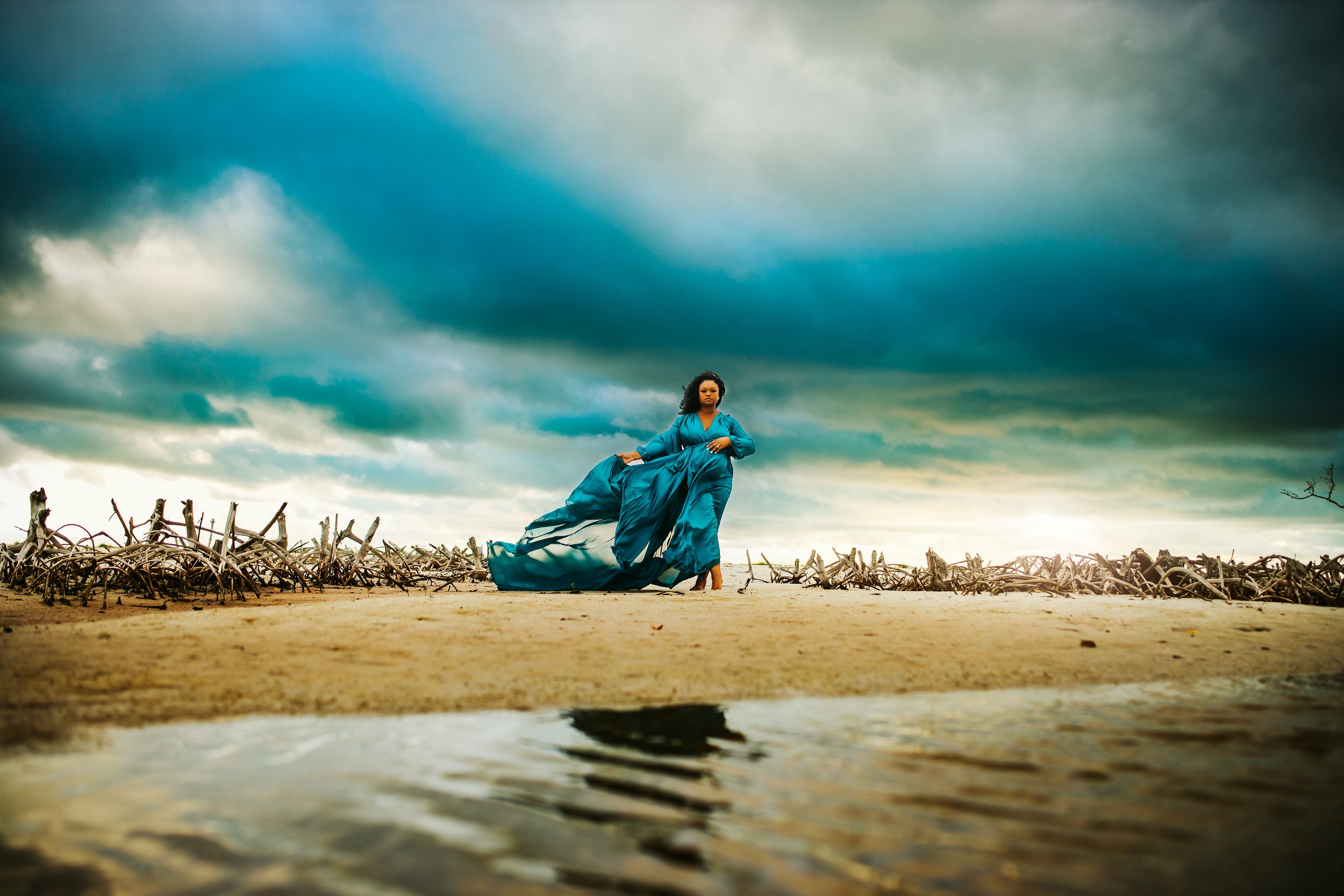 Ethereal Beach Pregnancy Photo Shoot, Saint Pete Beach Photographer 